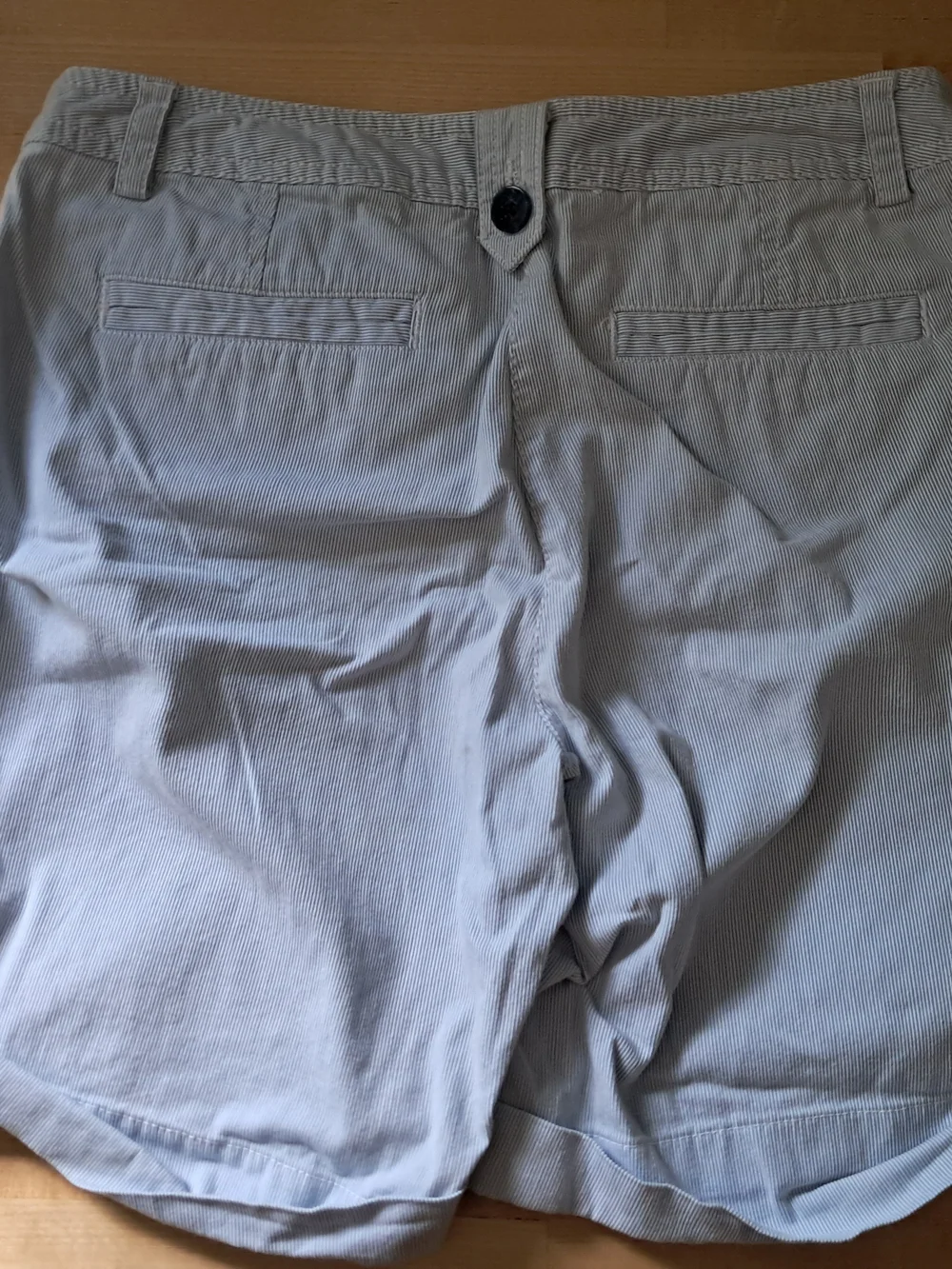 Rafaella Blue and White Pinstripe Cotton Shorts